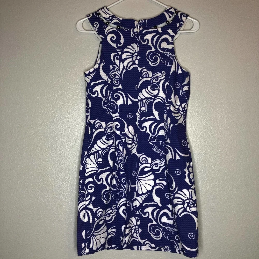 nwot lilly pulitzer lindy tidepools shift dress size 2 - Picture 2 of 3